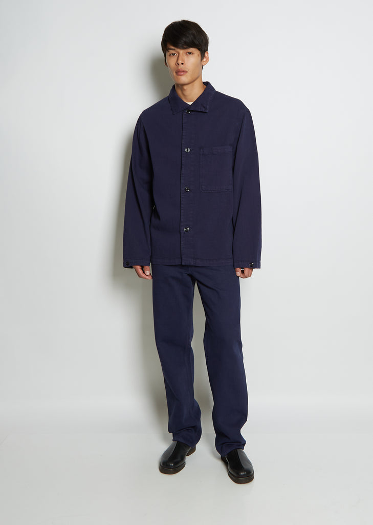 Men's Stand Collar Cotton Denim Overshirt