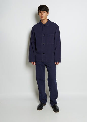 Men's Stand Collar Cotton Denim Overshirt