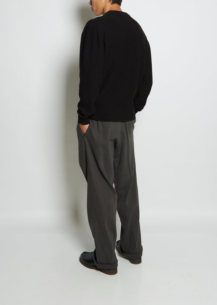 Men's Wool Crewneck Sweater — Black