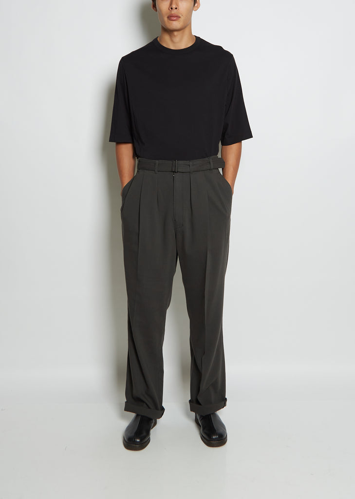Men's Loose Pleated Cotton Viscose Pants