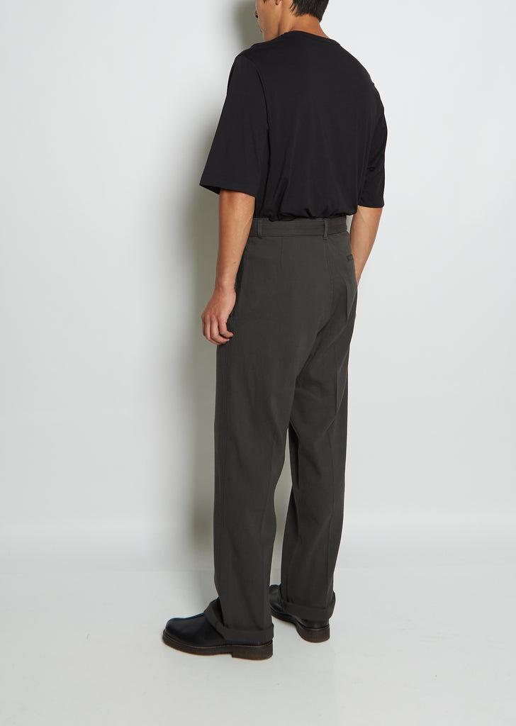 Men's Loose Pleated Cotton Viscose Pants