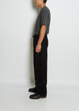 Unisex Twisted Belted Denim Pants — Black