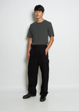 Unisex Twisted Belted Denim Pants — Black