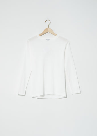 Biwa Cotton Long Sleeve Tee — White