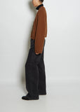Saura Oversized Yak Cardigan — Chocolate
