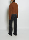 Saura Oversized Yak Cardigan — Chocolate