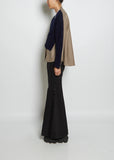 Chalk Stripe x Wool Knit Cardigan