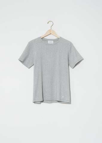 Biwa Cotton Short Sleeve Tee — Mix Grey