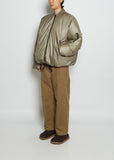 Short Odessa Quilted Down Bomber — Chocolate/Rock