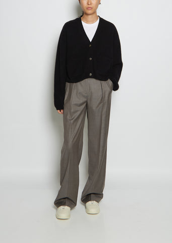 Saura Oversized Yak Cardigan — Black