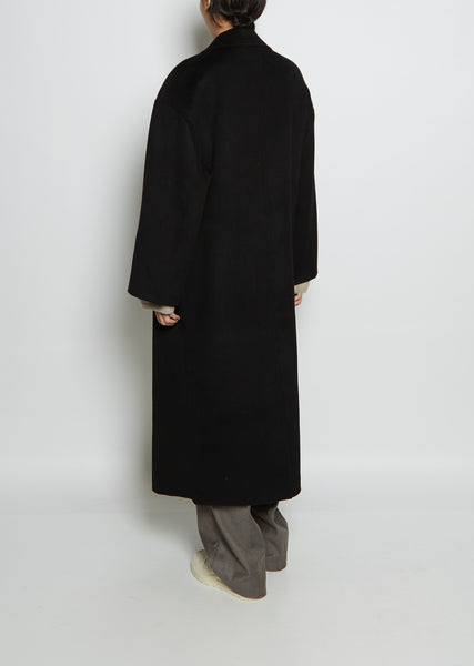 Borneo Wool Cashmere Coat — Black – La Garçonne