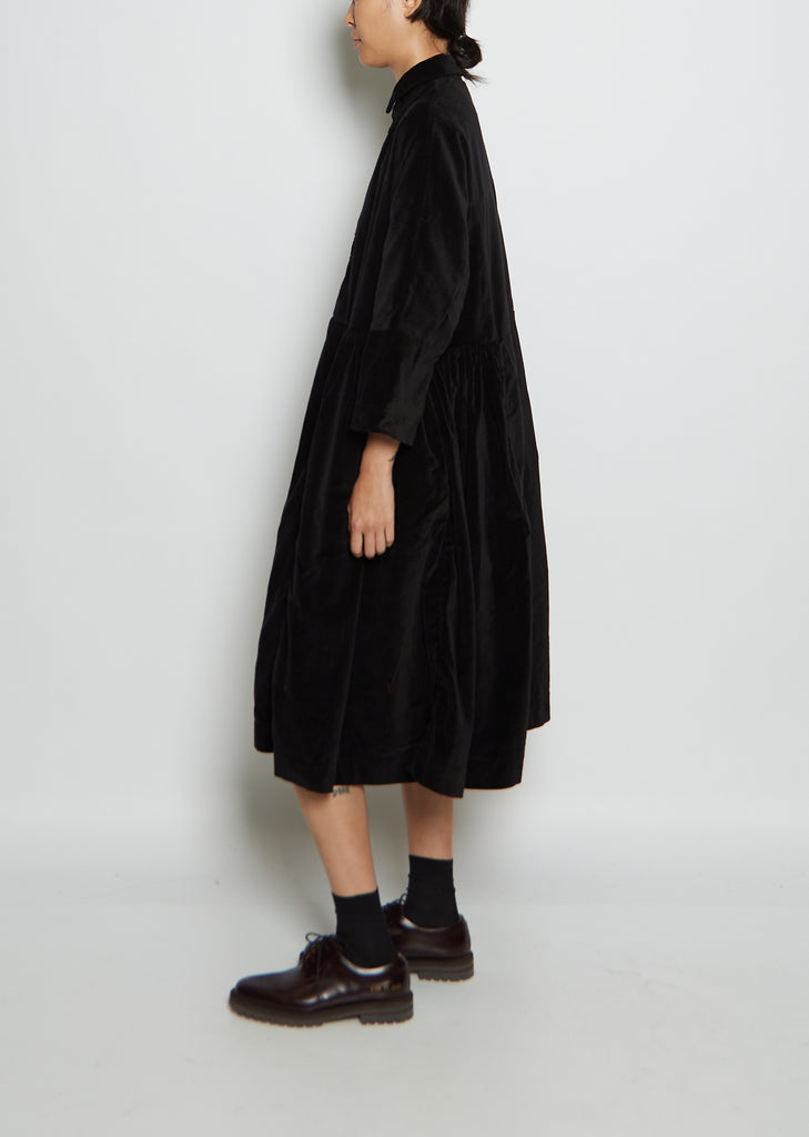 Paga Rouch Cotton Velvet Dress