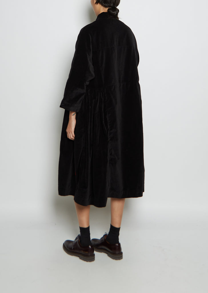 Paga Rouch Cotton Velvet Dress