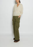 Perfect V-Neck Sweater — Pebble