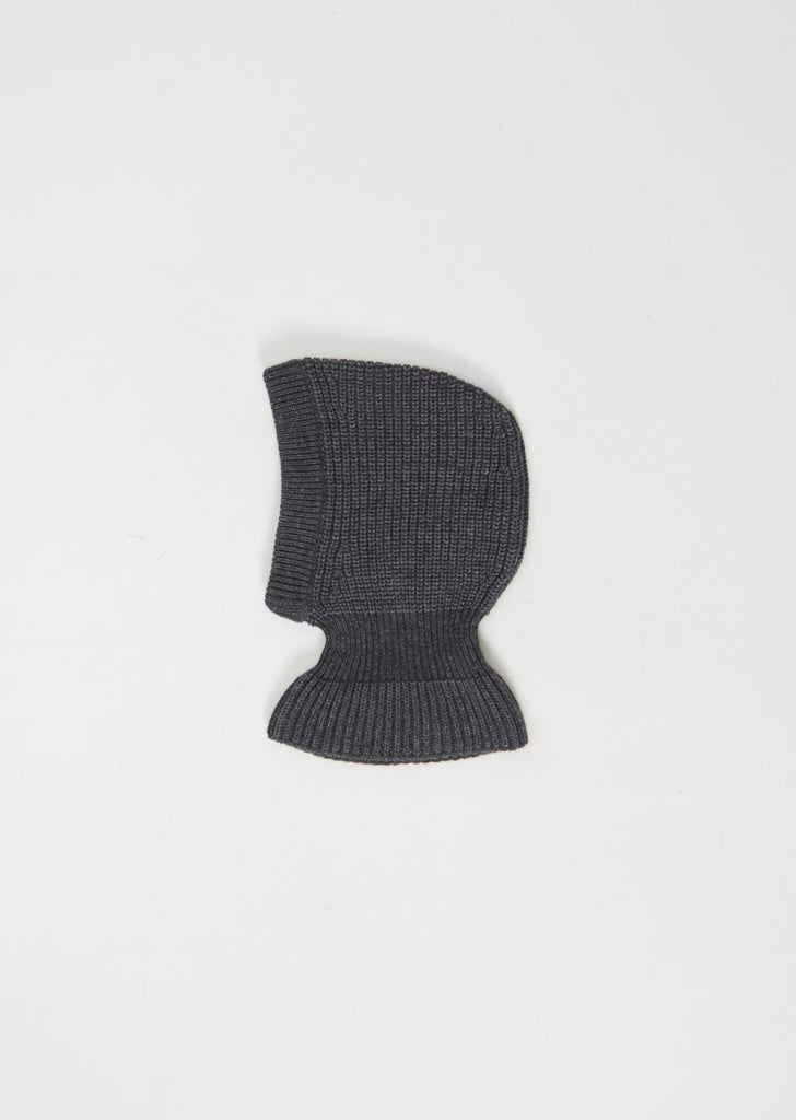 Unisex Alpaca Wool Hood — Steel/Grey Melange