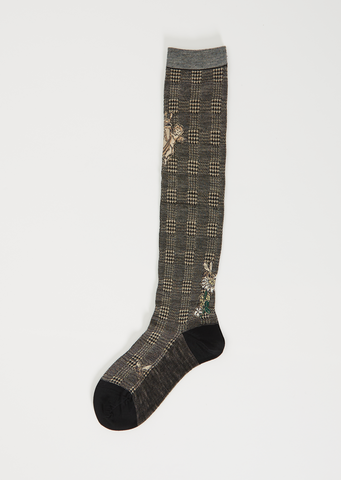 Long Angel's Emblem Socks — Black