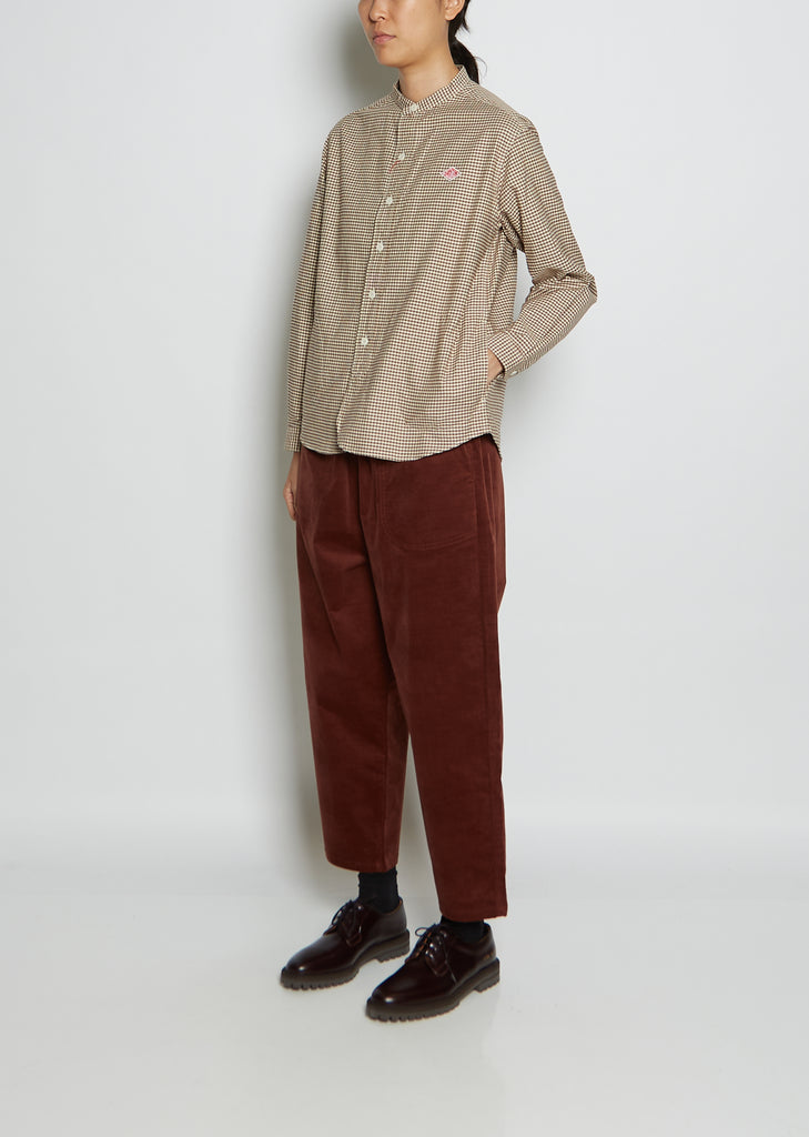Easy Cotton Velvet Pants — Brick