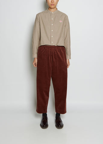 Easy Cotton Velvet Pants — Brick