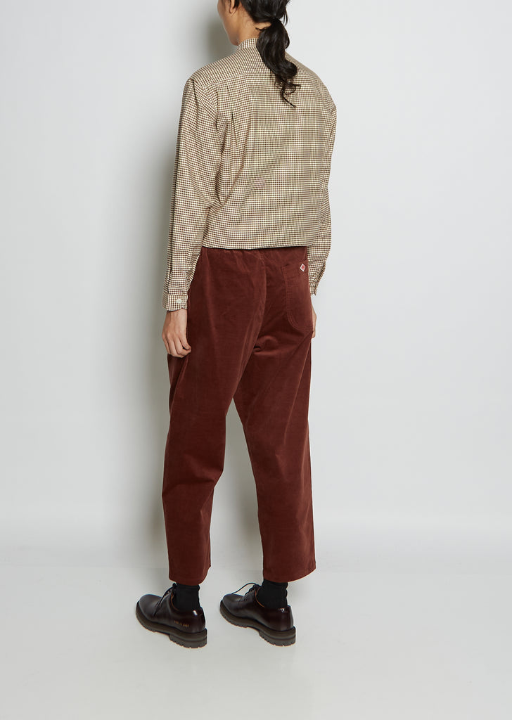 Easy Cotton Velvet Pants — Brick