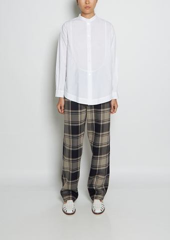 Plastron Cotton Poplin Shirt