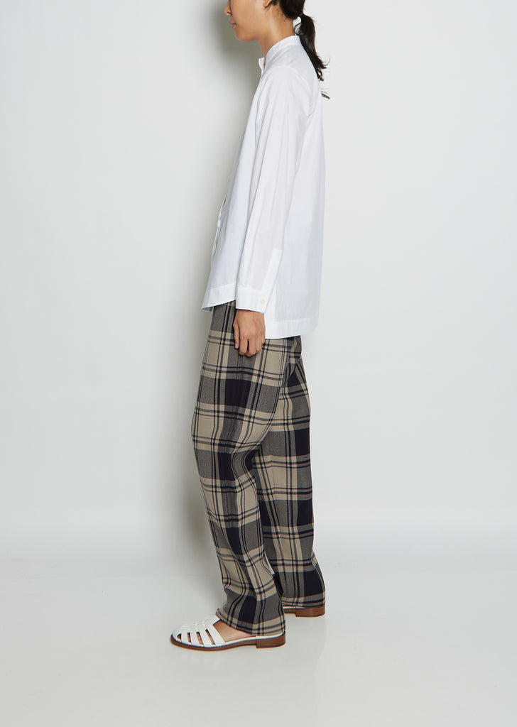 Plastron Cotton Poplin Shirt