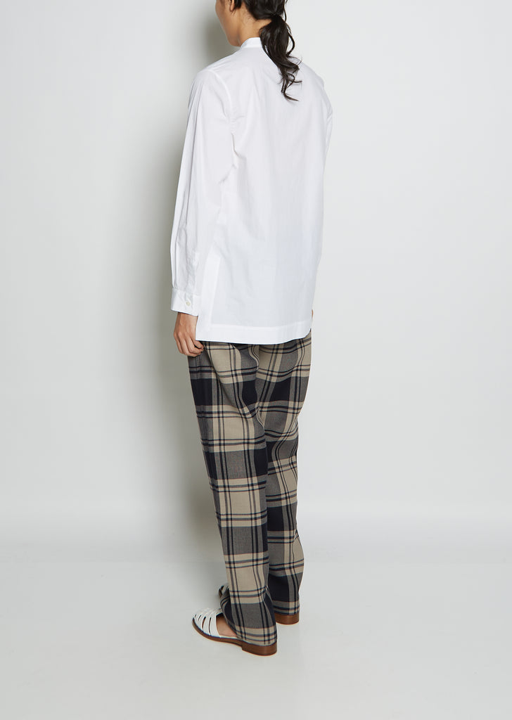Plastron Cotton Poplin Shirt