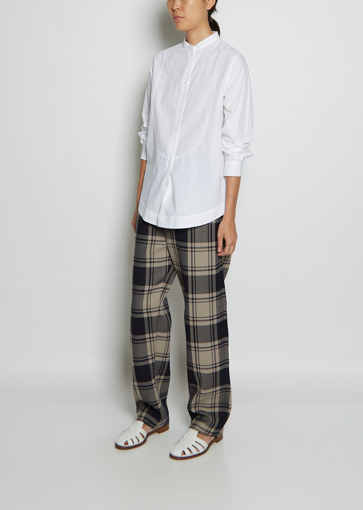 Plastron Cotton Poplin Shirt