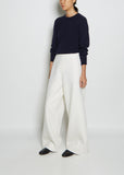 Flared Wool Twill Pants