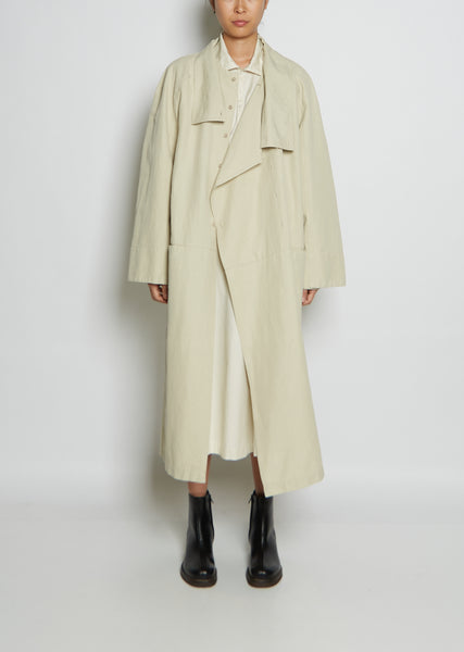 Asymmetric Canvas Dress Coat – La Garçonne