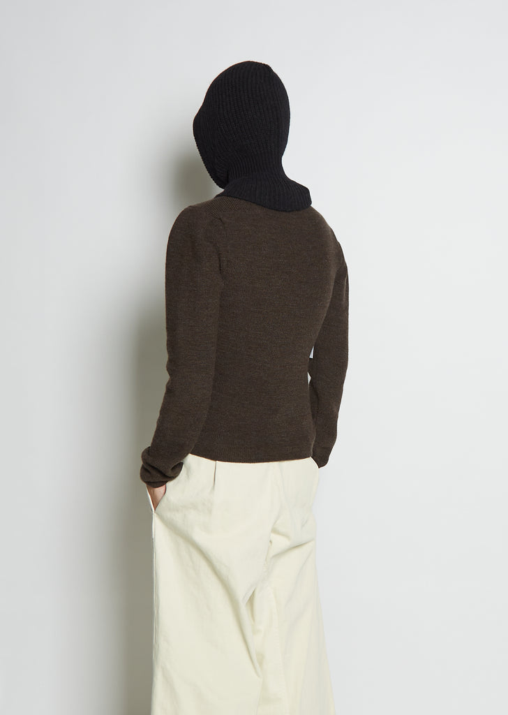 Unisex Alpaca Wool Hood — Black
