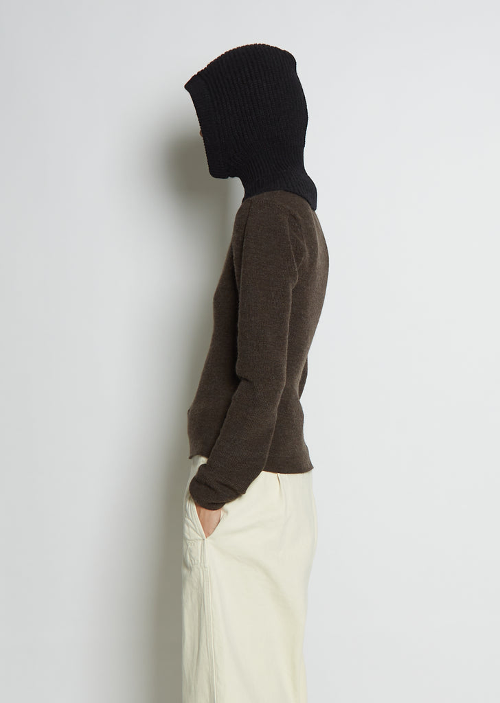 Unisex Alpaca Wool Hood — Black