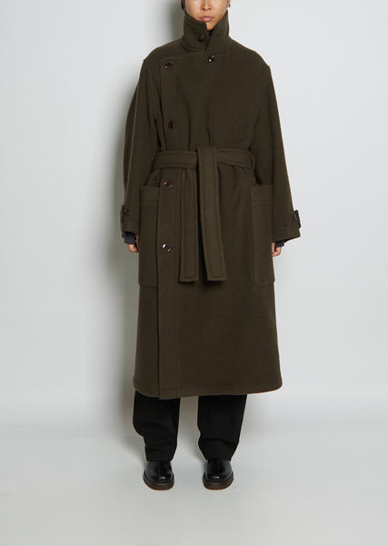 Black Wrap Coat | LEMAIRE