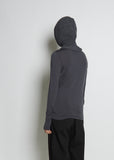 Unisex Alpaca Wool Hood — Steel/Grey Melange
