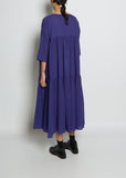 Tiered Ruffle Wool Dress