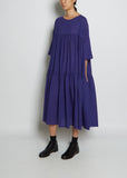 Tiered Ruffle Wool Dress