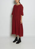 Wool Gauze Gingham Check Dress