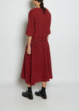 Wool Gauze Gingham Check Dress