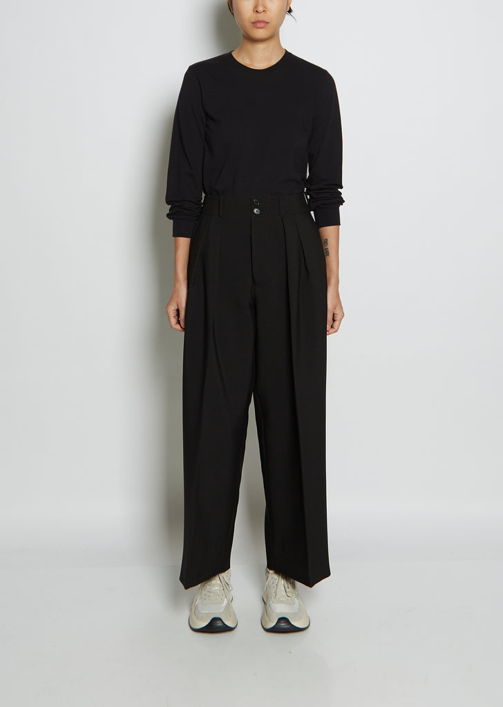 Pleated Twill Trousers