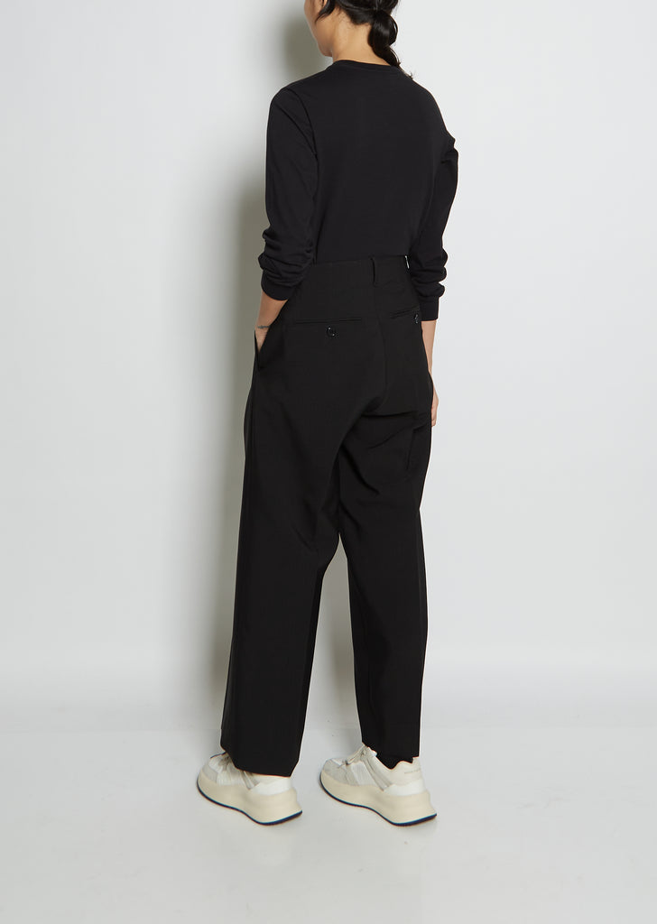 Pleated Twill Trousers
