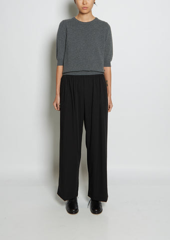 Pull-On Wool Trousers