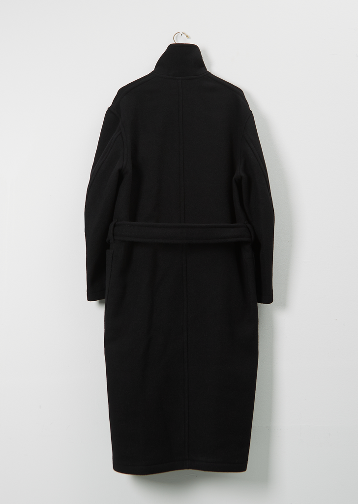 Men's Wool Wrap Coat — Black