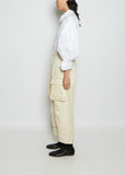 Cargo Cotton Trousers — Cream