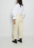 Cargo Cotton Trousers — Cream