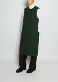 Long Off Washed Wool Coat