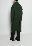 Long Off Washed Wool Coat