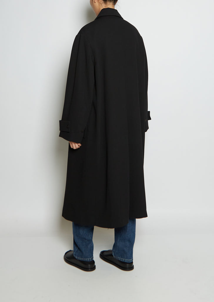 Fidra Tailored Double Viscose Wool Overcoat