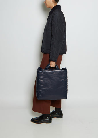 Medium Oil Pillow Bag — Midnight Blue