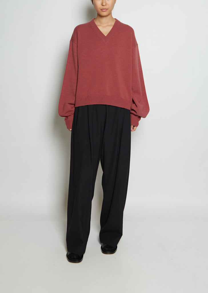 Ghia Lambswool Rounded V-Neck