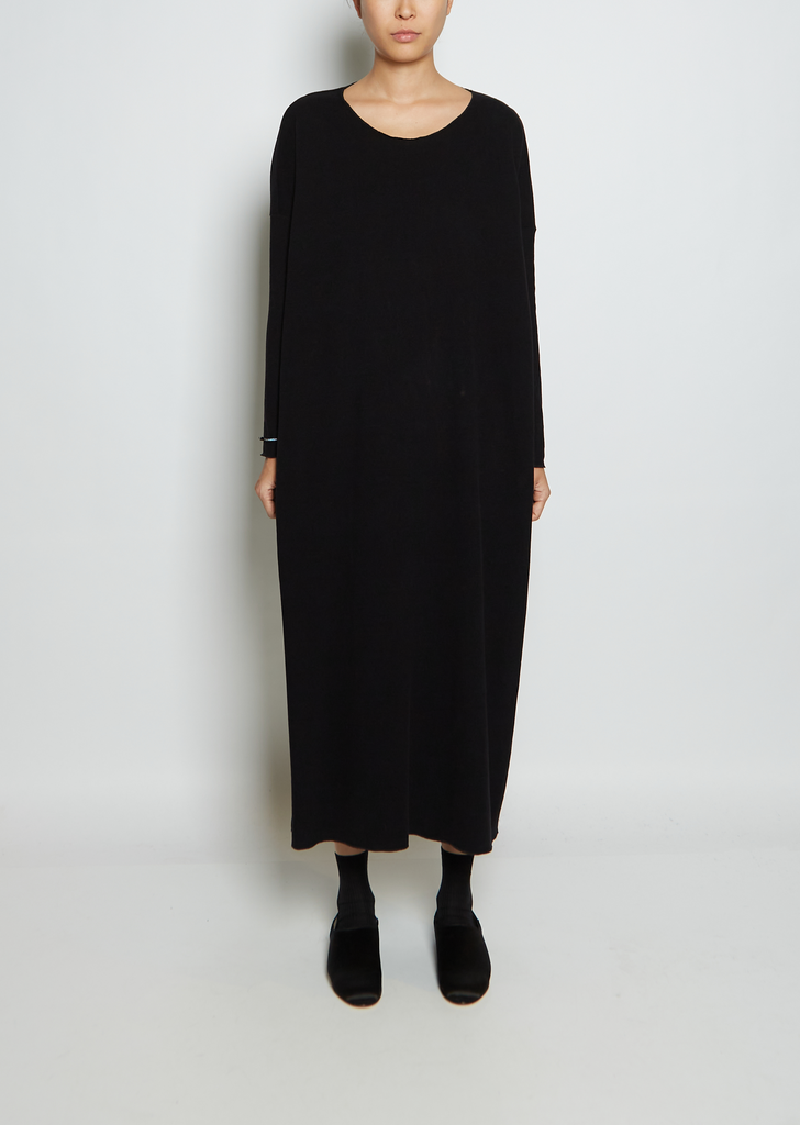 Cotton Blend Jersey Round Neck Dress JP