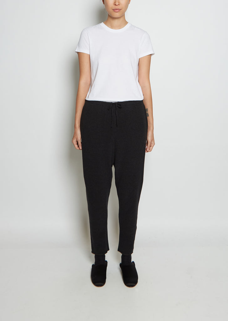 Cotton Blend Jersey Pantalone New Basic JP — Almost Black